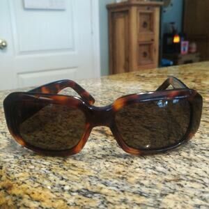 VALENTINO Tortoise Brown Gold Sunglasses Square Made in Italy